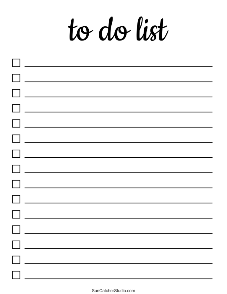 To Do List Free Printable PDF Templates Things To Do Free Printables Lettering SVG Files Tools Apps