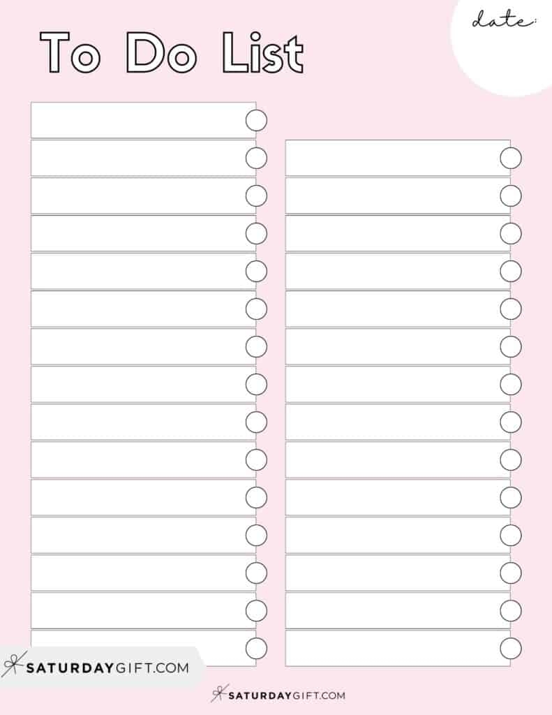 To Do List Template 29 Cute Free Printable To Do Lists SaturdayGift
