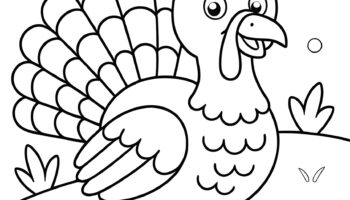 Turkey Coloring Pages For Kids Coloring Pages Mimi Panda