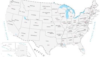 United States Map With Capitals GIS Geography