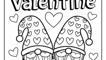 Valentine Gnome Coloring Pages 6 Free Printable PDF Pages Cute Animals Coloring Pages