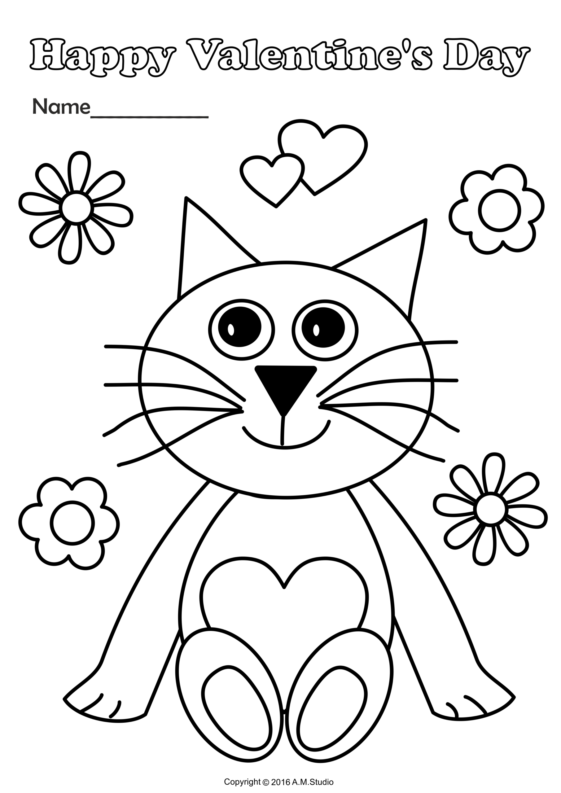 coloring page valentines day coloring page valentines day
