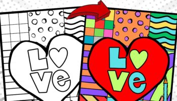 Valentines Day Coloring Pages Pop Art Inspired Coloring Sheets Made By Teachers