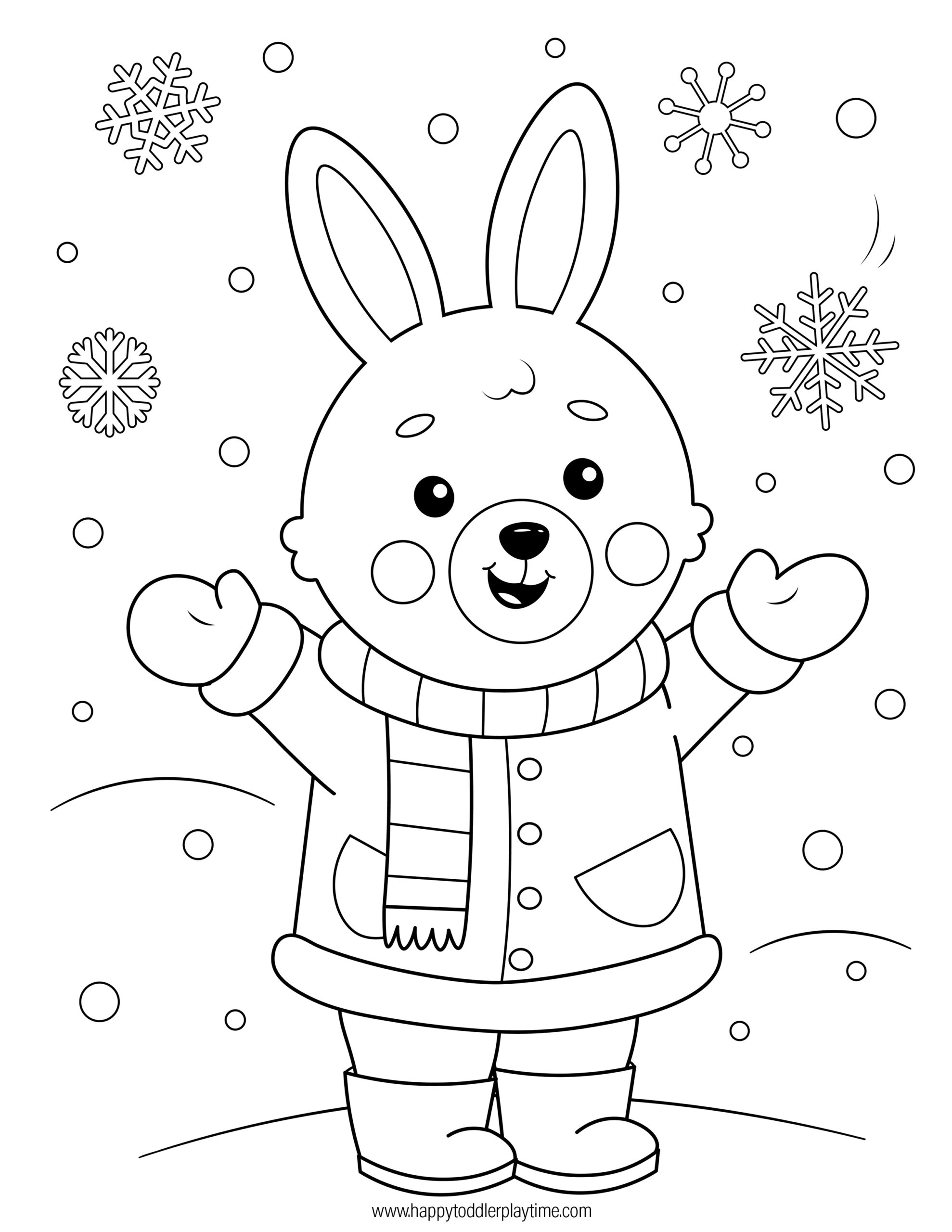 Winter Coloring Pages For Kids Happy Toddler Playtime