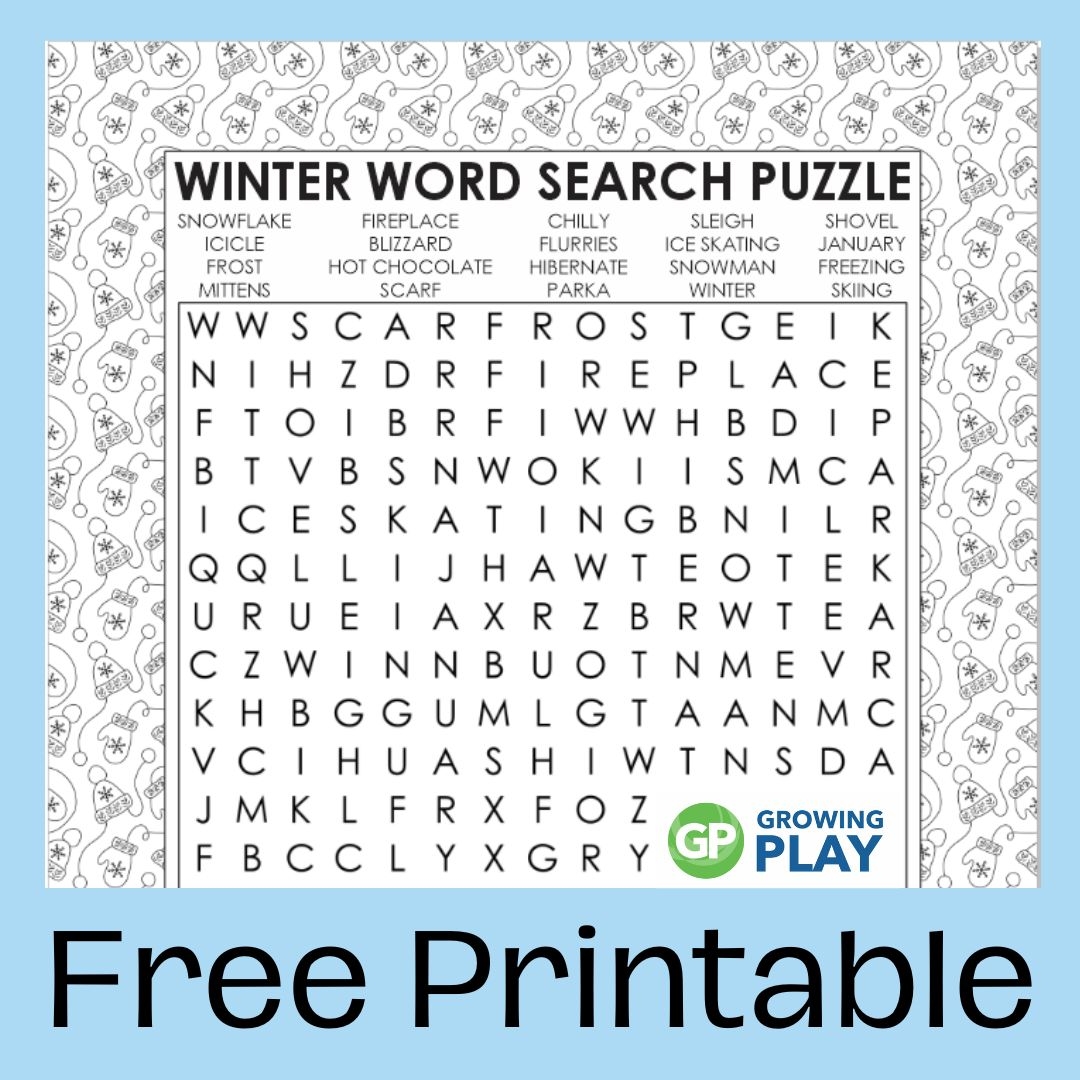 winter word search puzzle winter word search puzzle