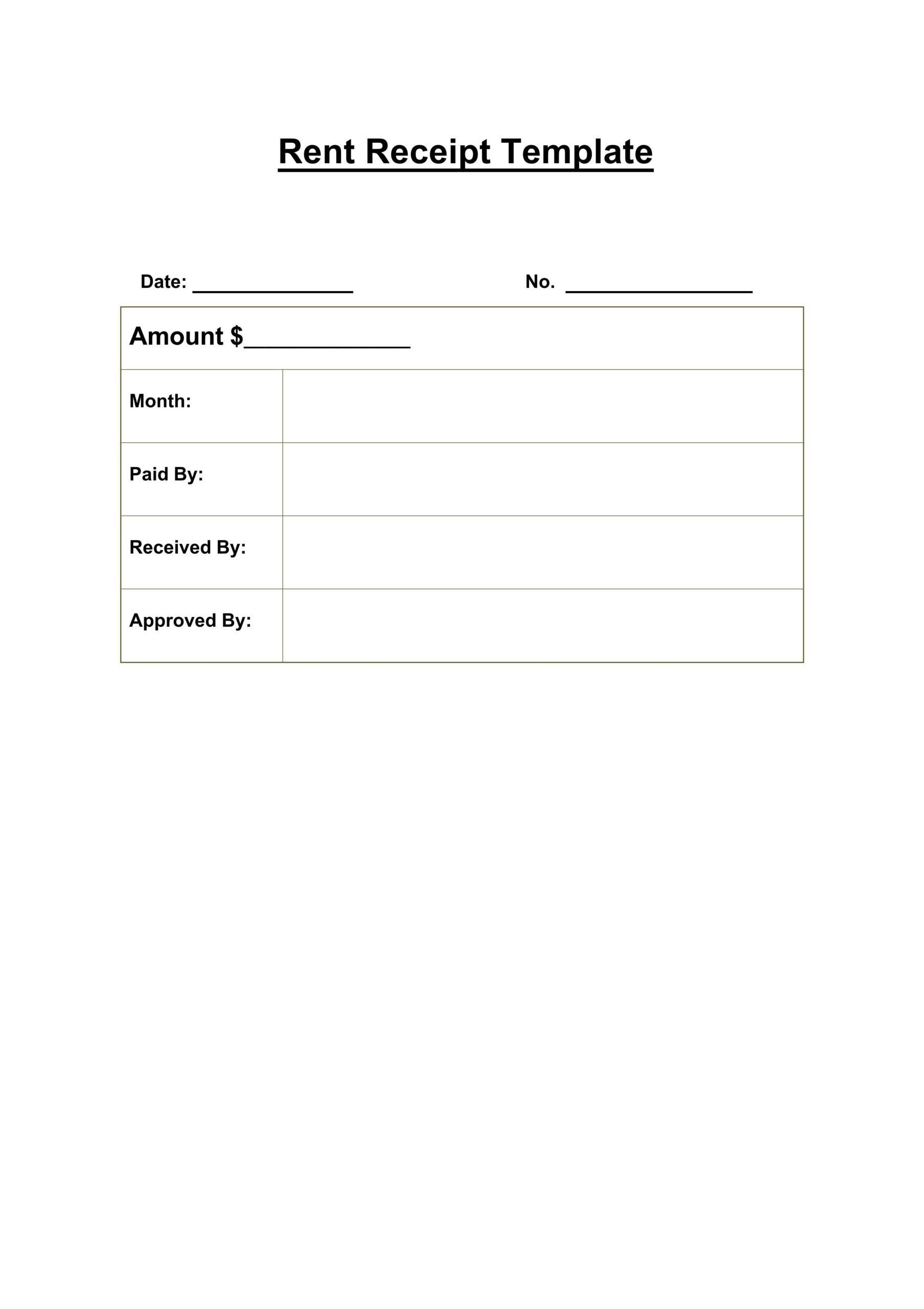WORD Of Rent Receipt Template doc WPS Free Templates