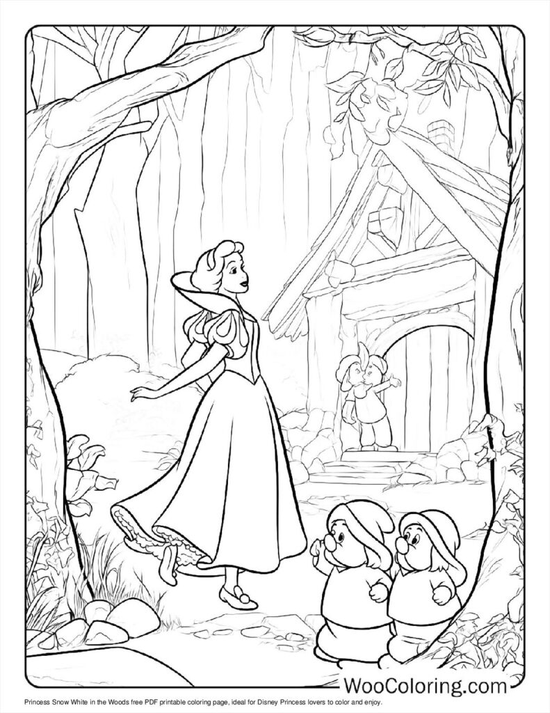 100 Disney Princess Coloring Pages Free PDF To Print Woo Coloring
