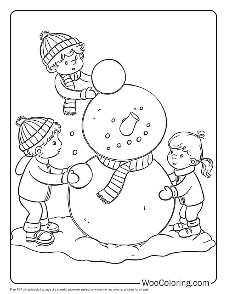 100 Snowman Coloring Pages Free PDF To Print Woo Coloring
