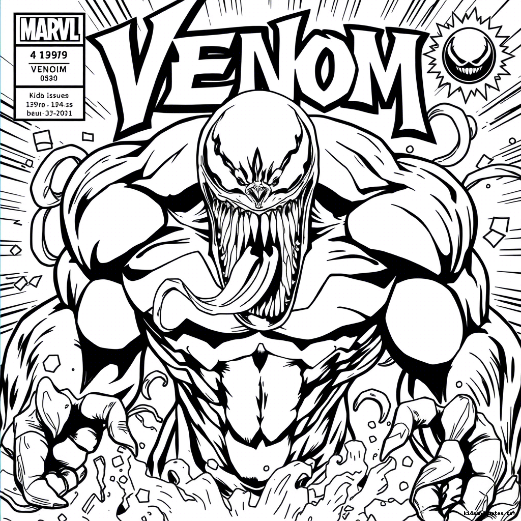 venom printable coloring pages