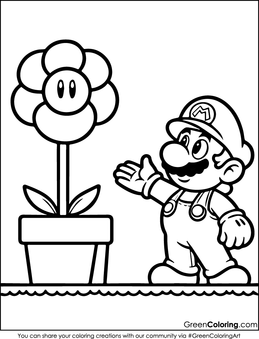 mario characters coloring page mario characters coloring page