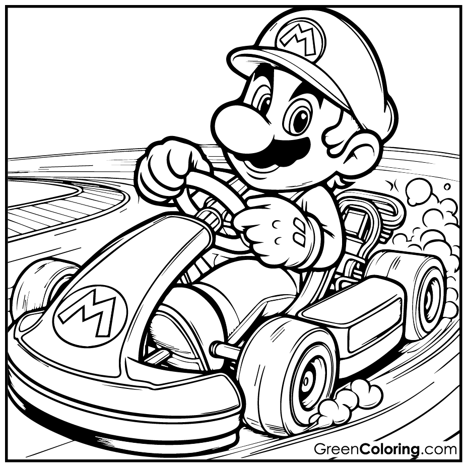 super mario characters coloring pages