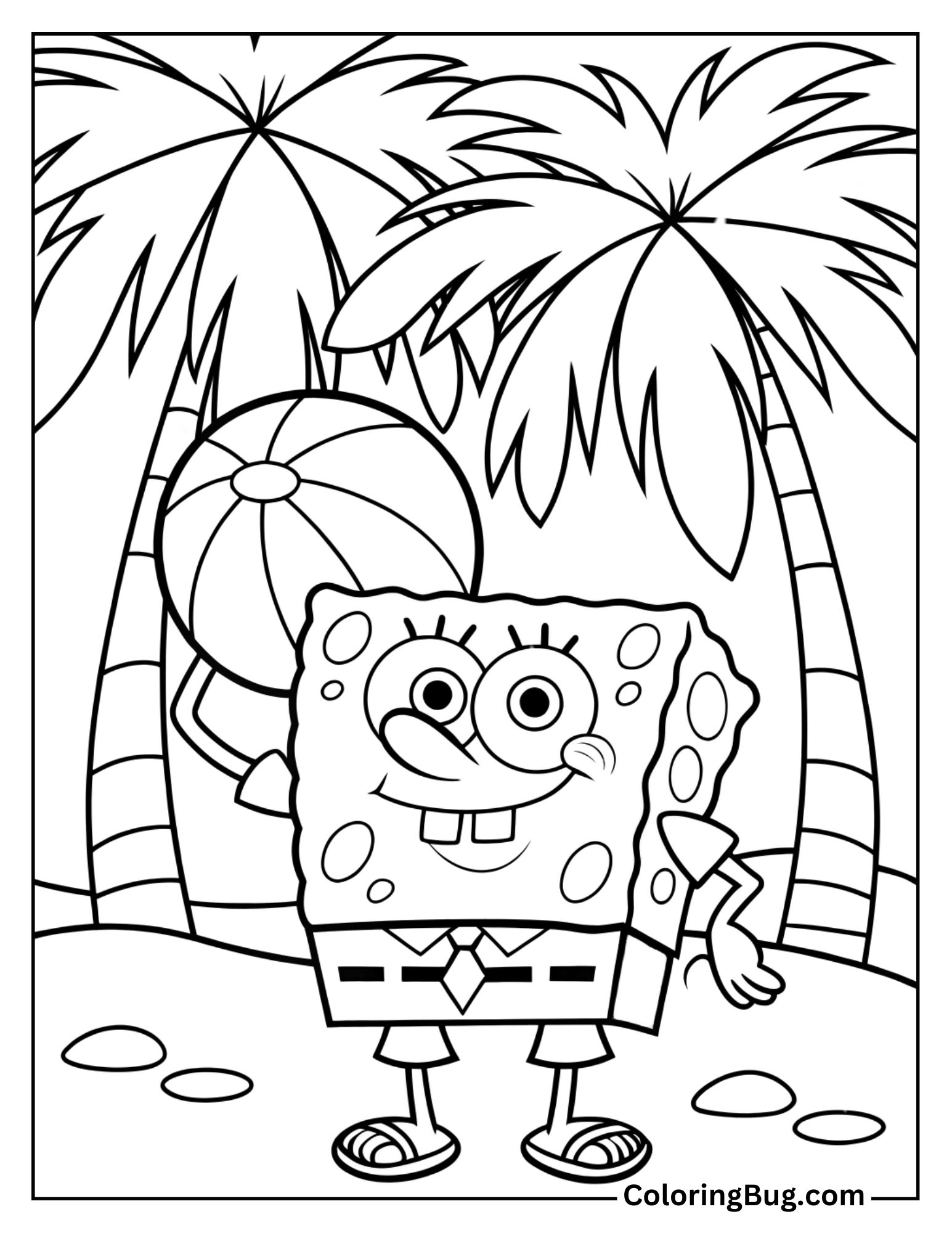 14 SpongeBob Summer Coloring Pages Free Printable PDFs 