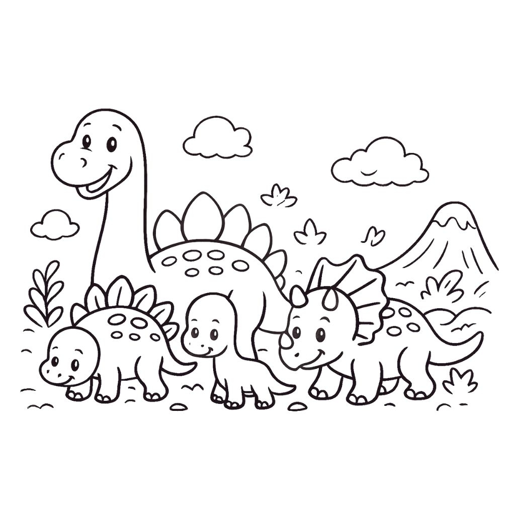 15 Dinosaur Coloring Pages Free Printables For Kids And Adults