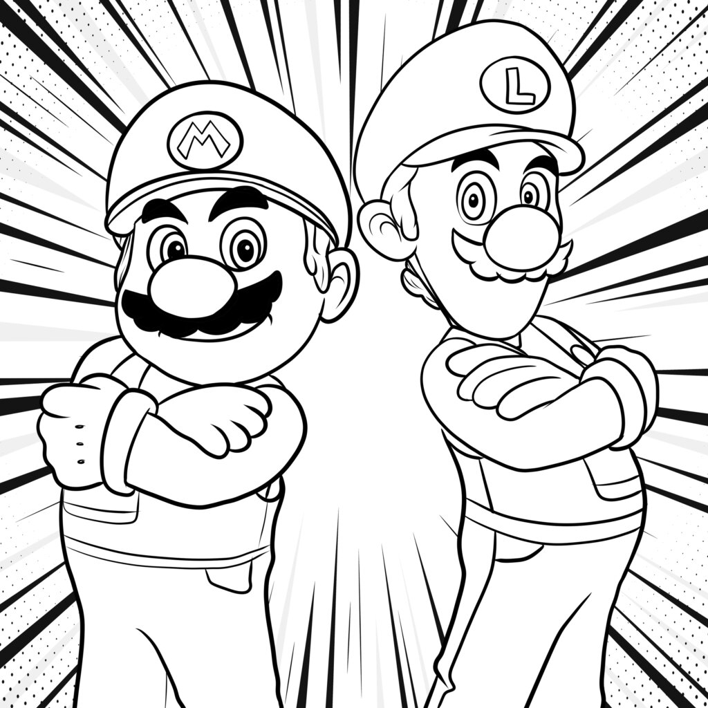 printable mario characters coloring pages