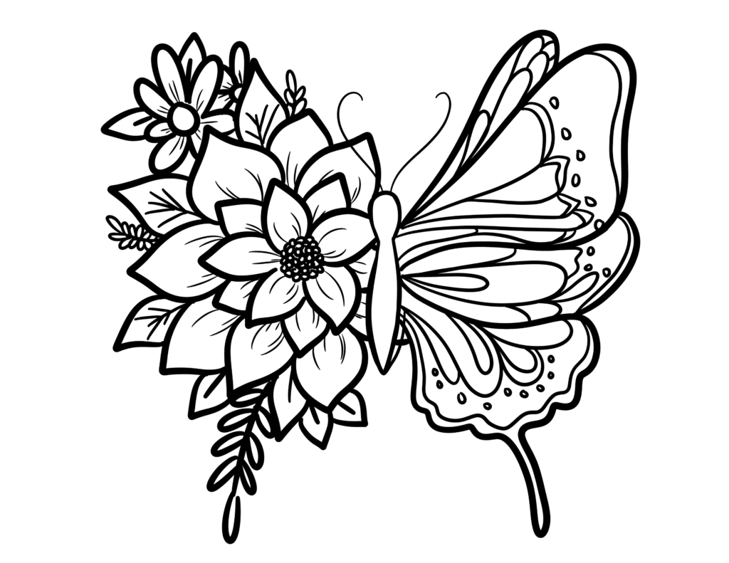 butterfly coloring pages free printable