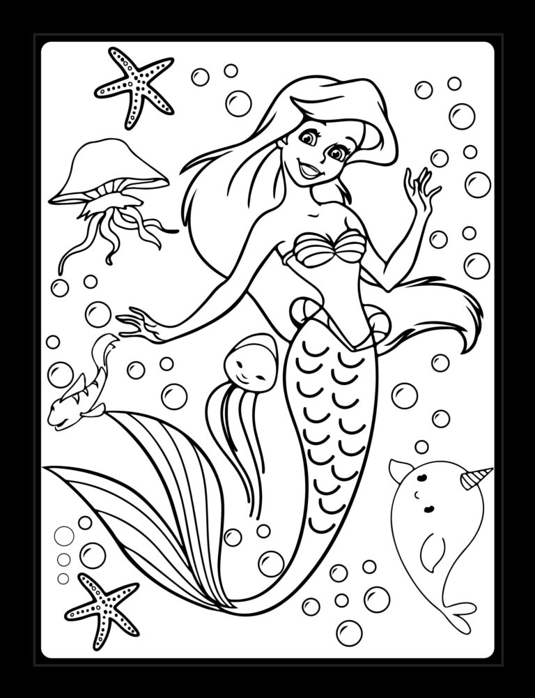 20 Printable Mermaid Coloring Pages Etsy