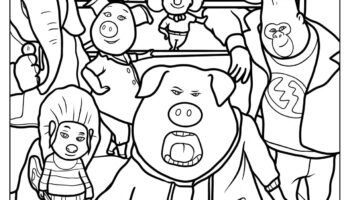 20 Sing Coloring Pages Free PDF Printables 
