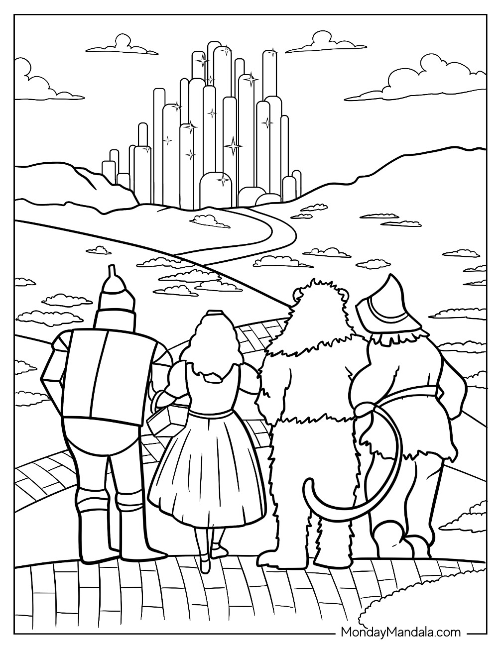 20 Wizard Of Oz Coloring Pages Free PDF Printables 