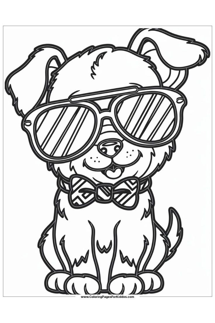 24 Best Printable Coloring Pages Of Dogs With Sunglasses 24 Best Printable Coloring Pages Of Dogs With Sunglasses