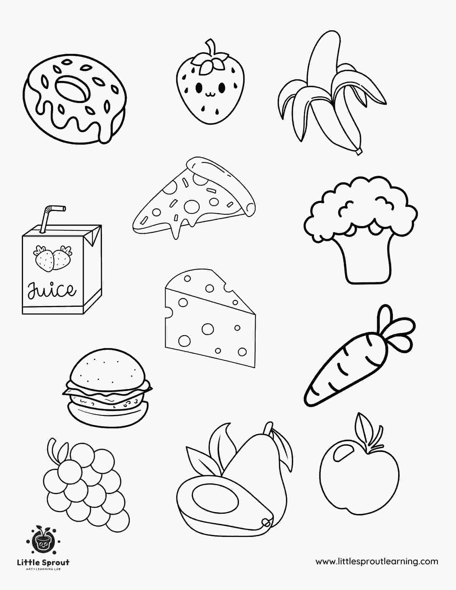 food coloring pages printable food coloring pages printable