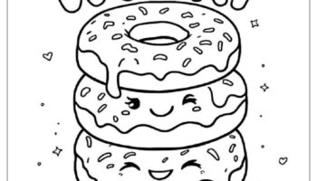 26 Donut Coloring Pages Free PDF To Print Woo Coloring
