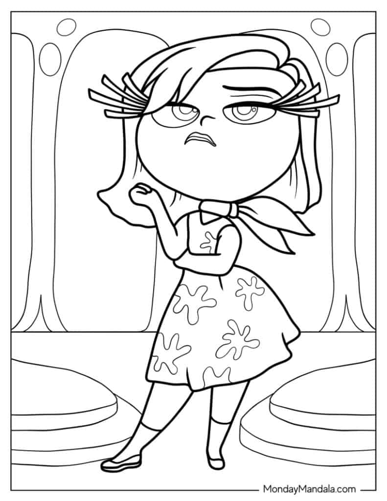 inside out character coloring pages inside out character coloring pages