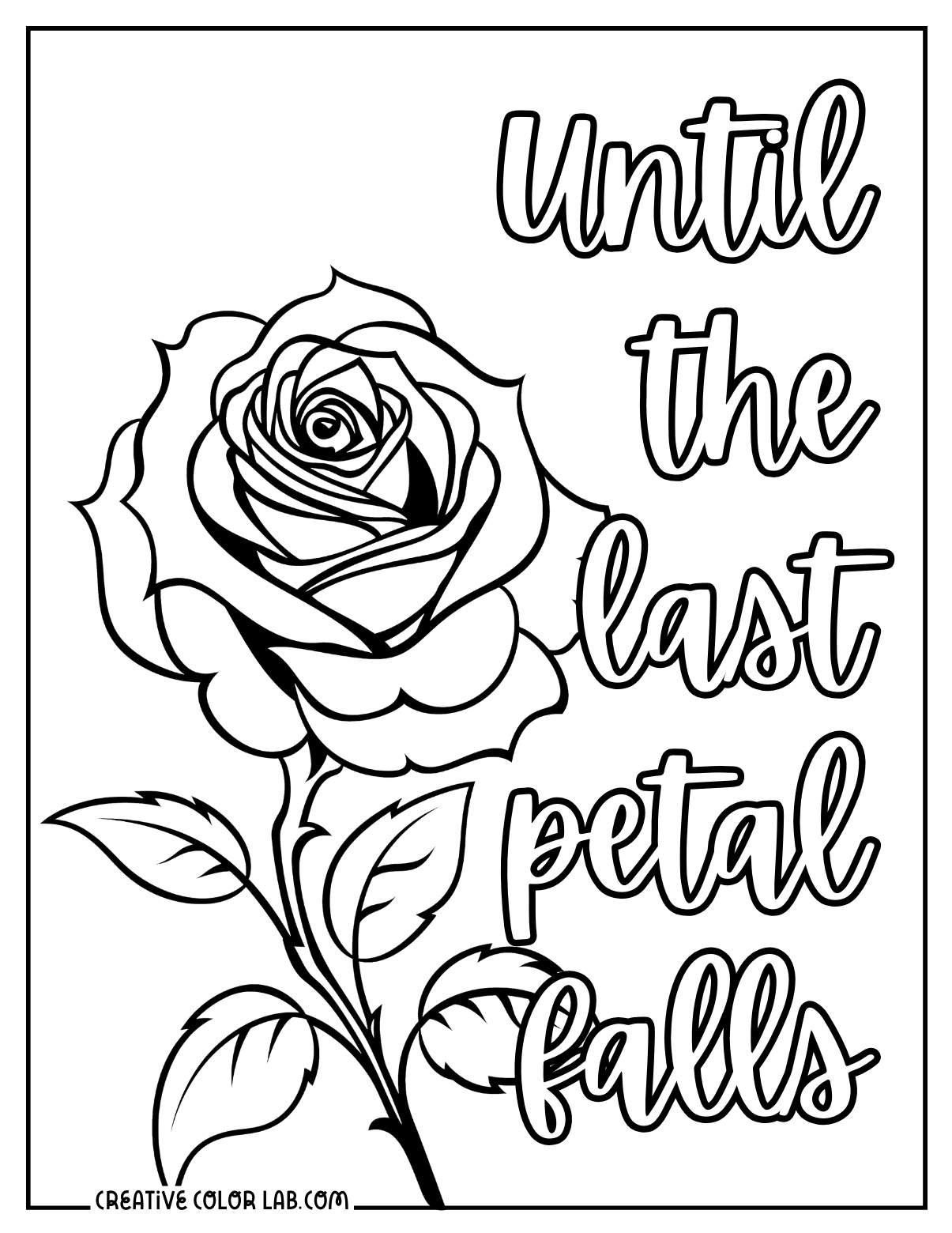 28 Rose Coloring Pages Free PDF Printables