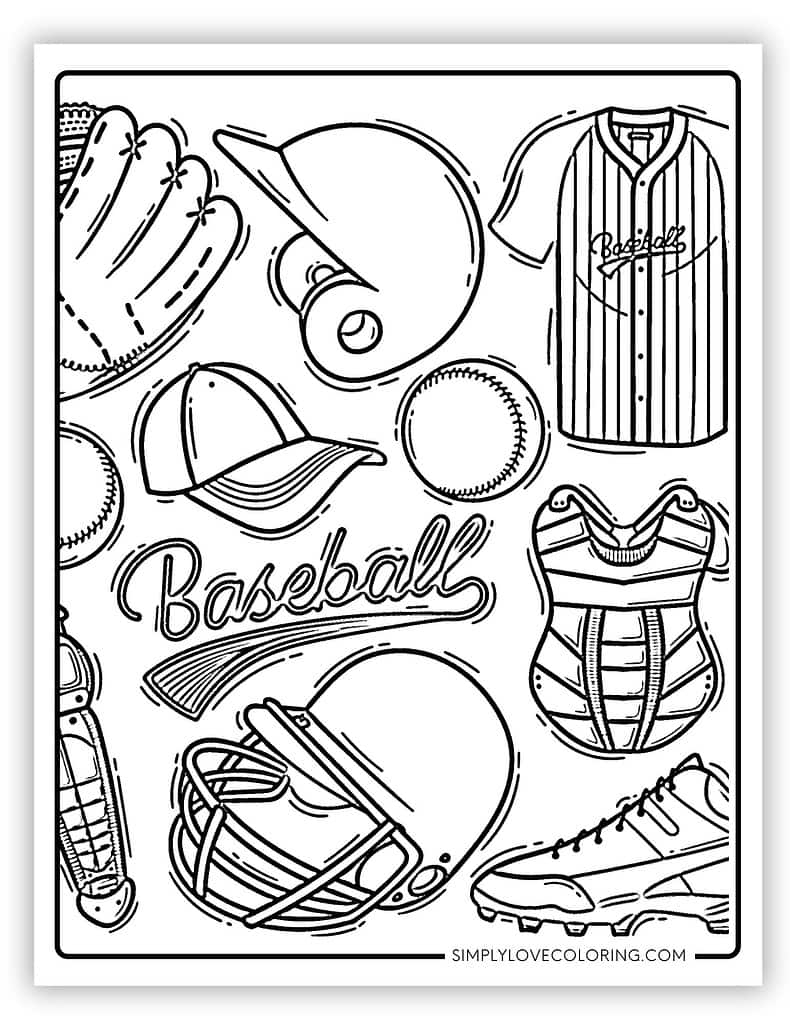 29 Baseball Coloring Pages Free PDF Printables Simply Love Coloring
