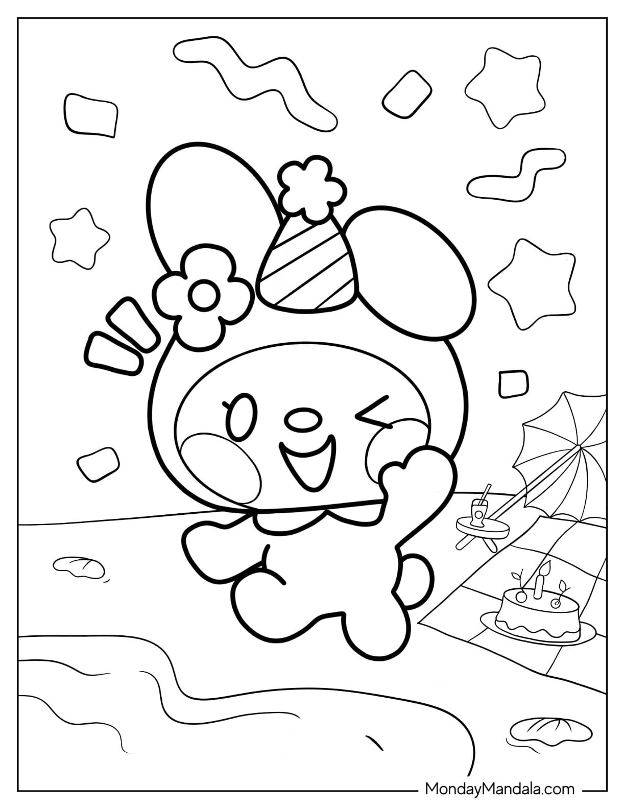 sanrio characters coloring pages