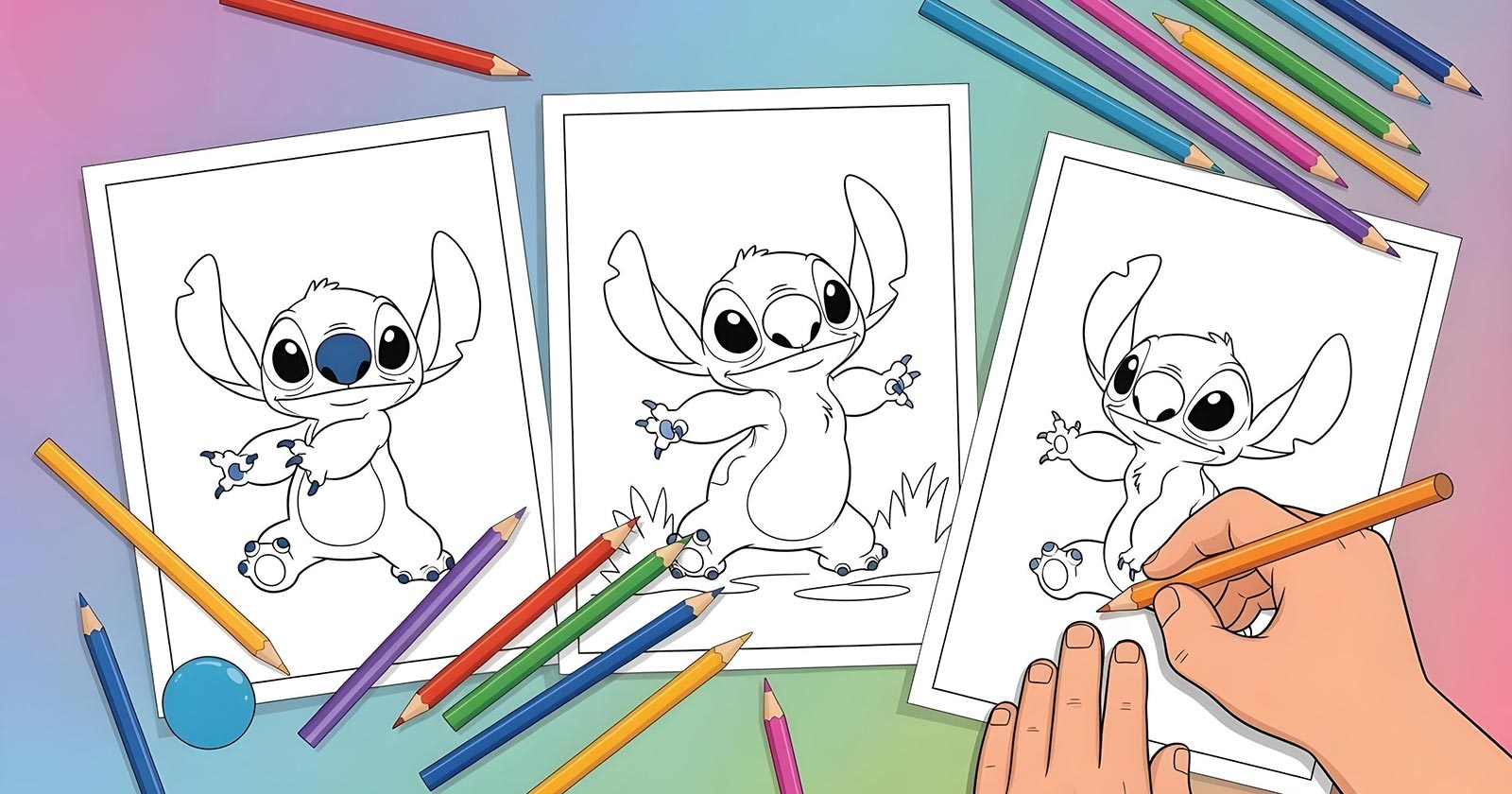 stitch printable coloring pages