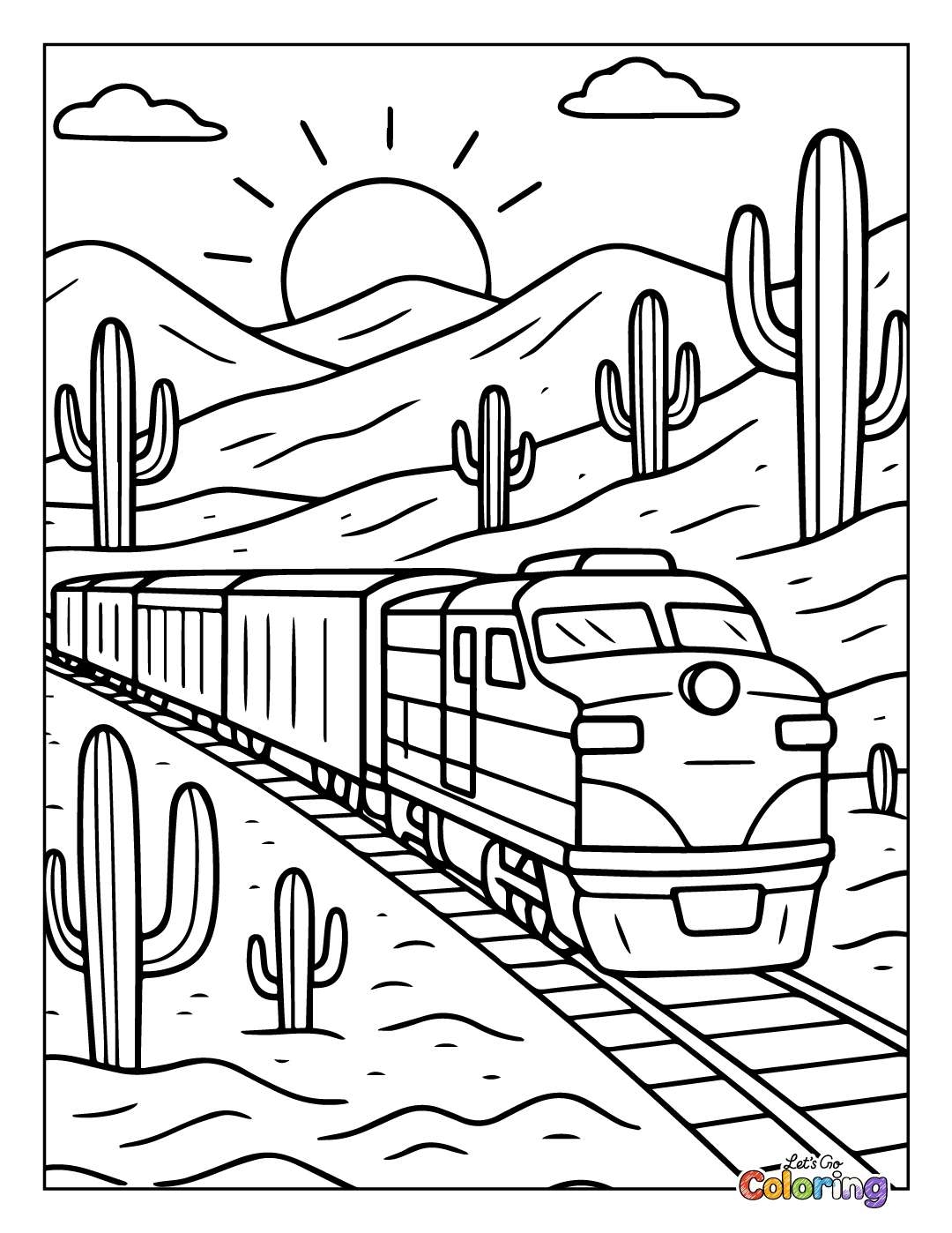 train printable coloring pages