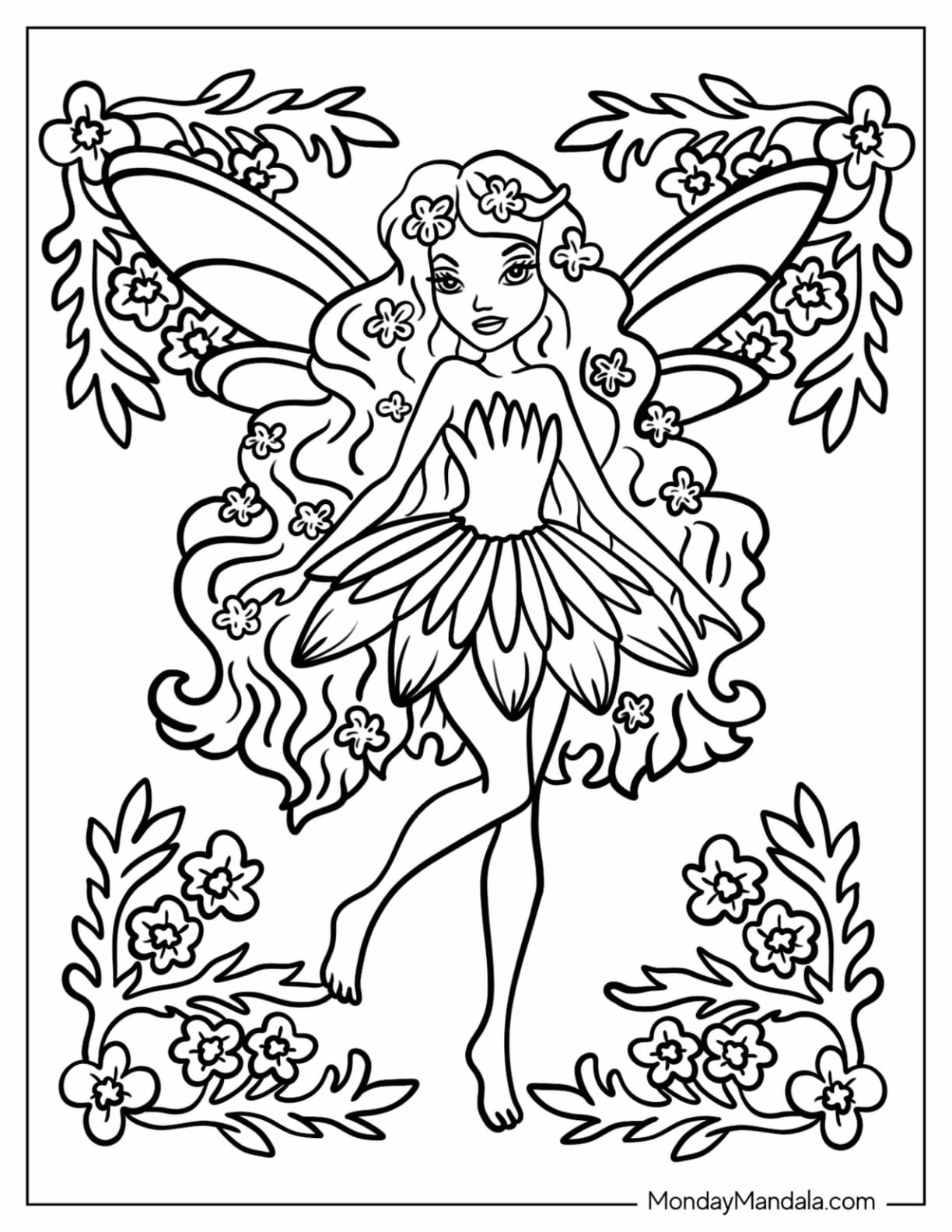 free printable fairy coloring pages