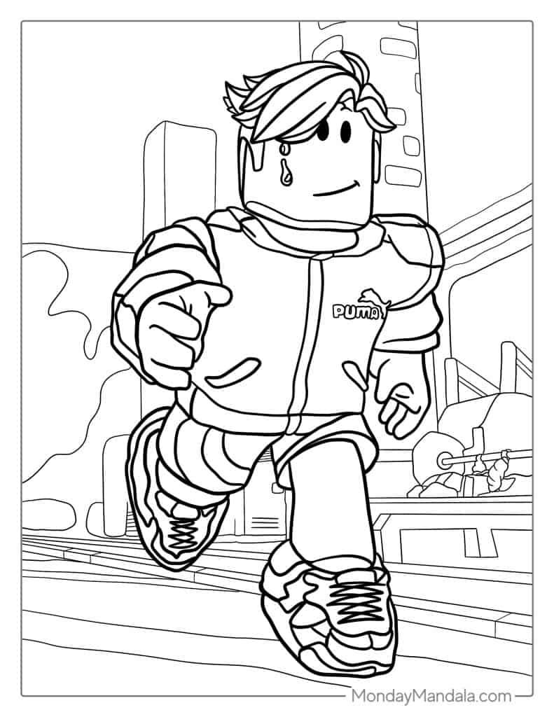 roblox character coloring page roblox character coloring page