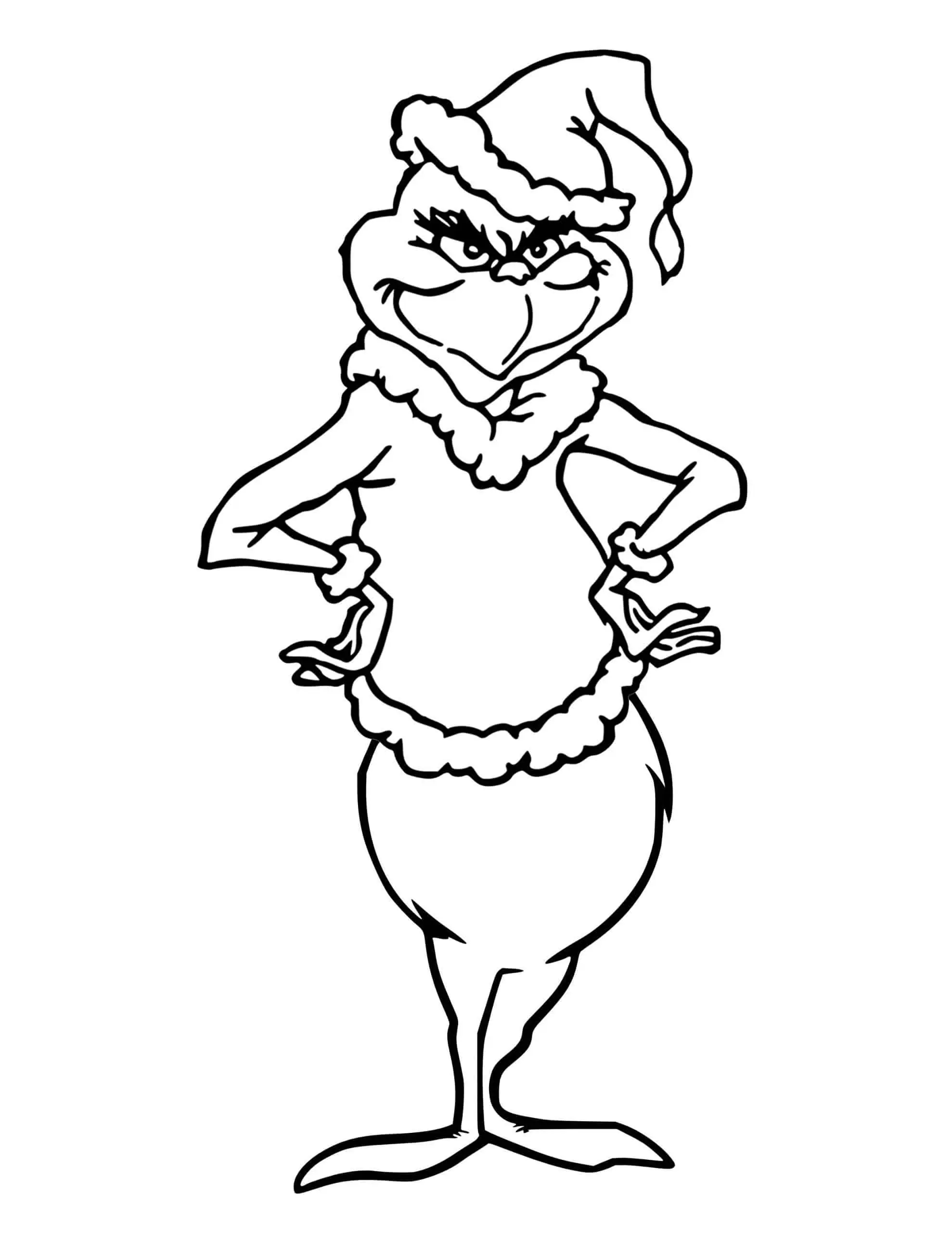 free printable grinch coloring pages
