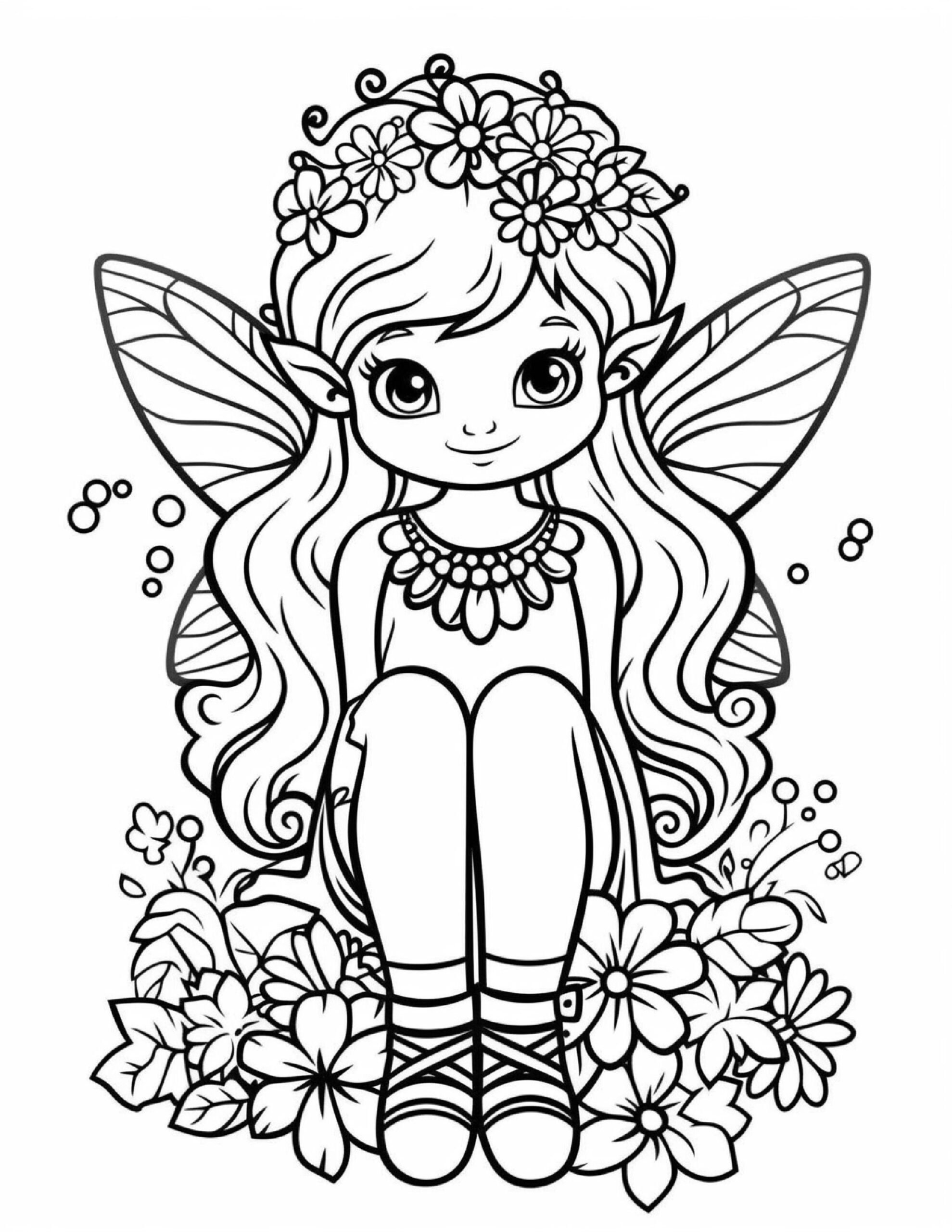5 Fairy Coloring Pages Enchanted Fairy Coloring Page Fantasy Fairy Coloring Cute Fairy Coloring Whimsical Coloring Whimsical Fairies Etsy Israel