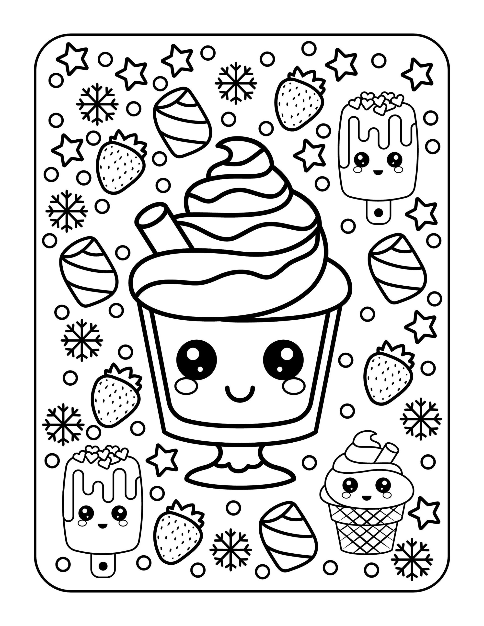 50 Kawaii Coloring Pages Kids Printable Coloring Book digital Download Etsy 50 Kawaii Coloring Pages Kids Printable Coloring Book digital Download Etsy