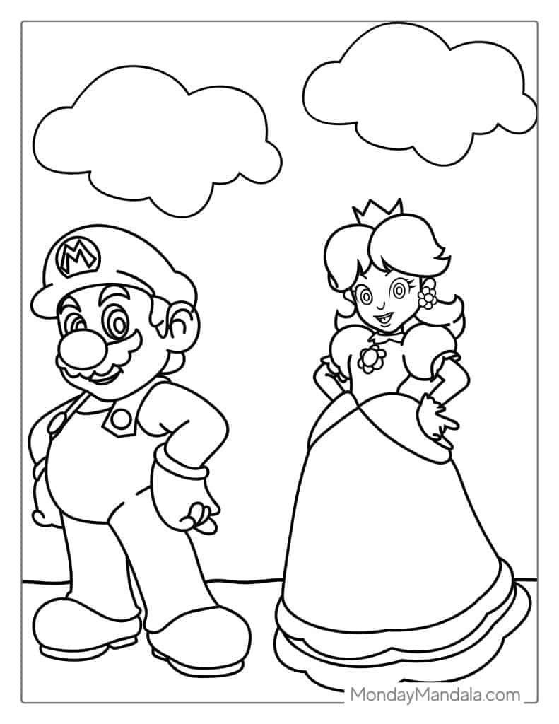 mario color pages printable mario color pages printable