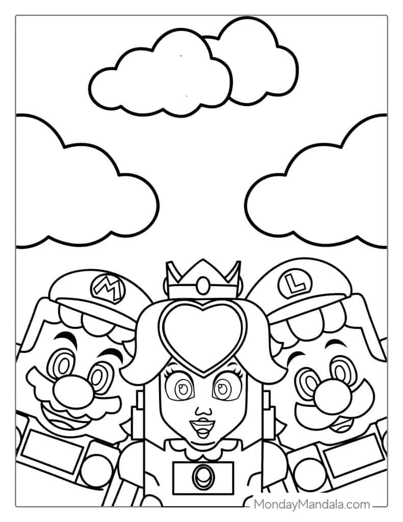 50 Mario Coloring Pages Free PDF Printables 