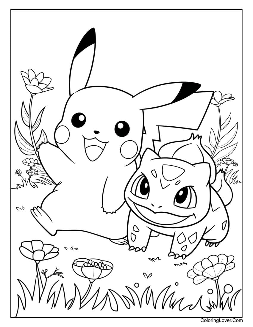 printable pikachu coloring pages