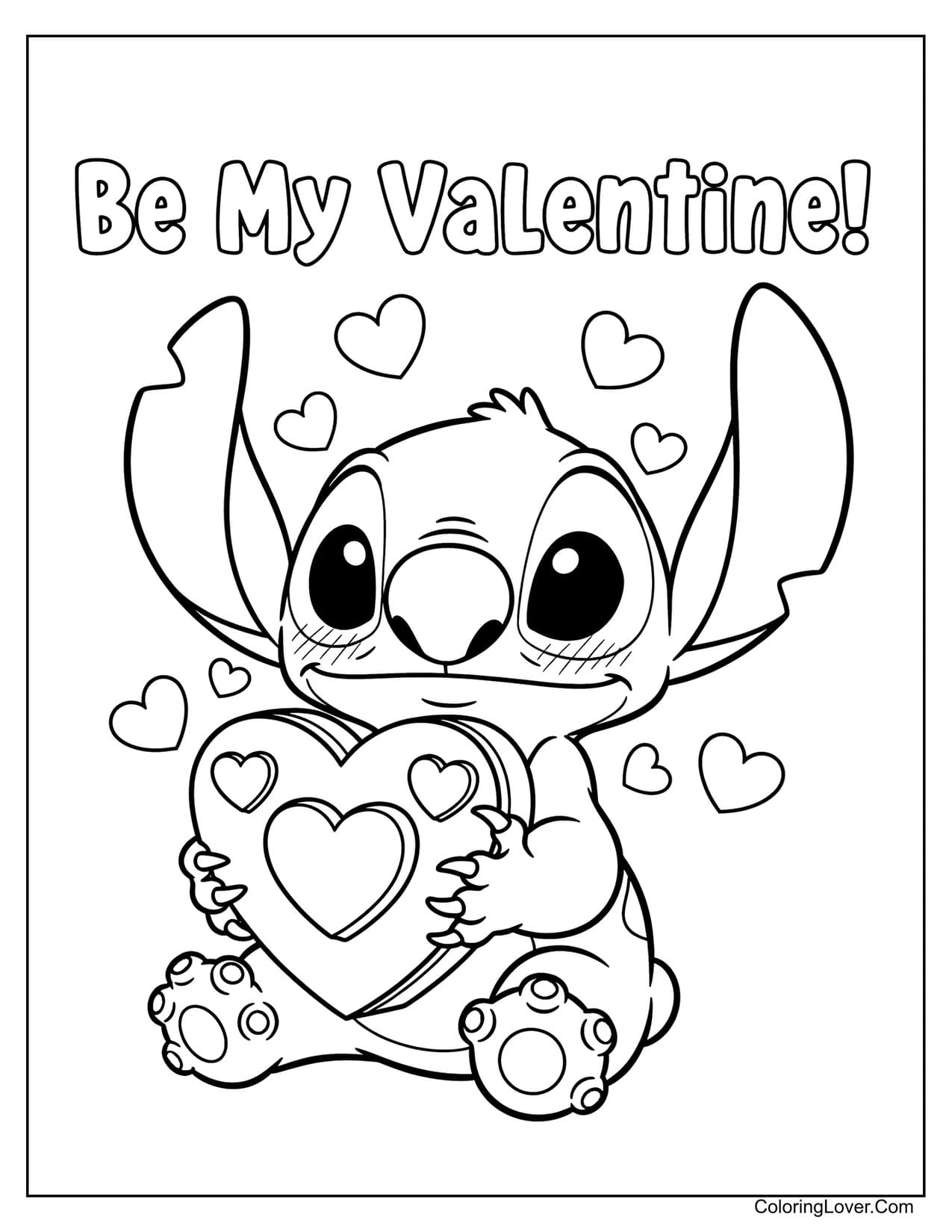 printable cute stitch coloring pages
