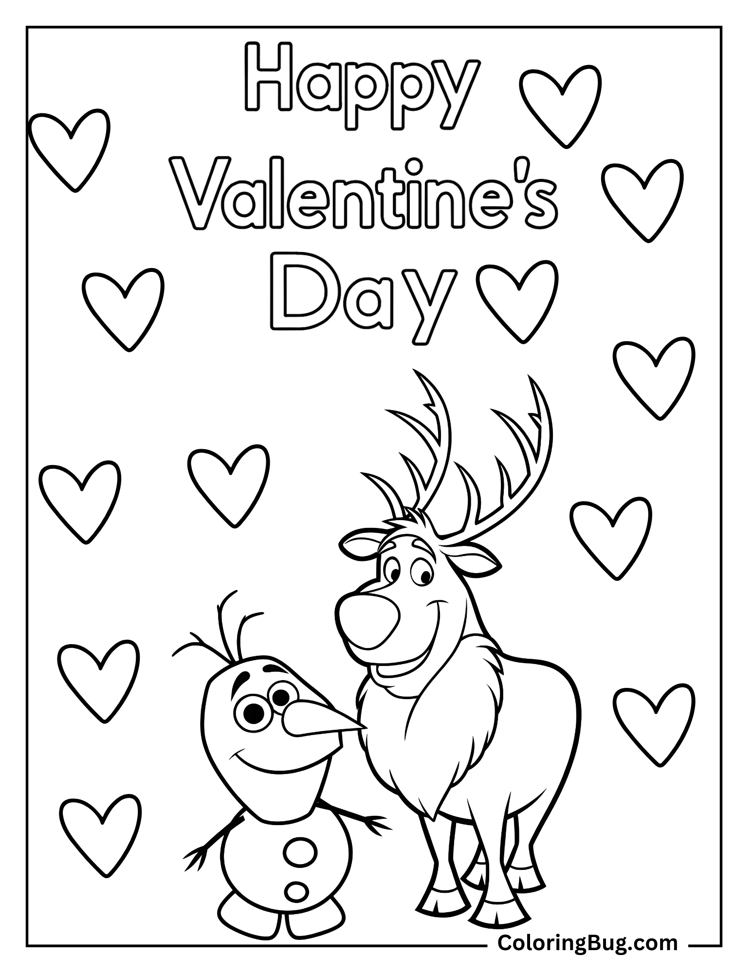valentine's day coloring pages printable