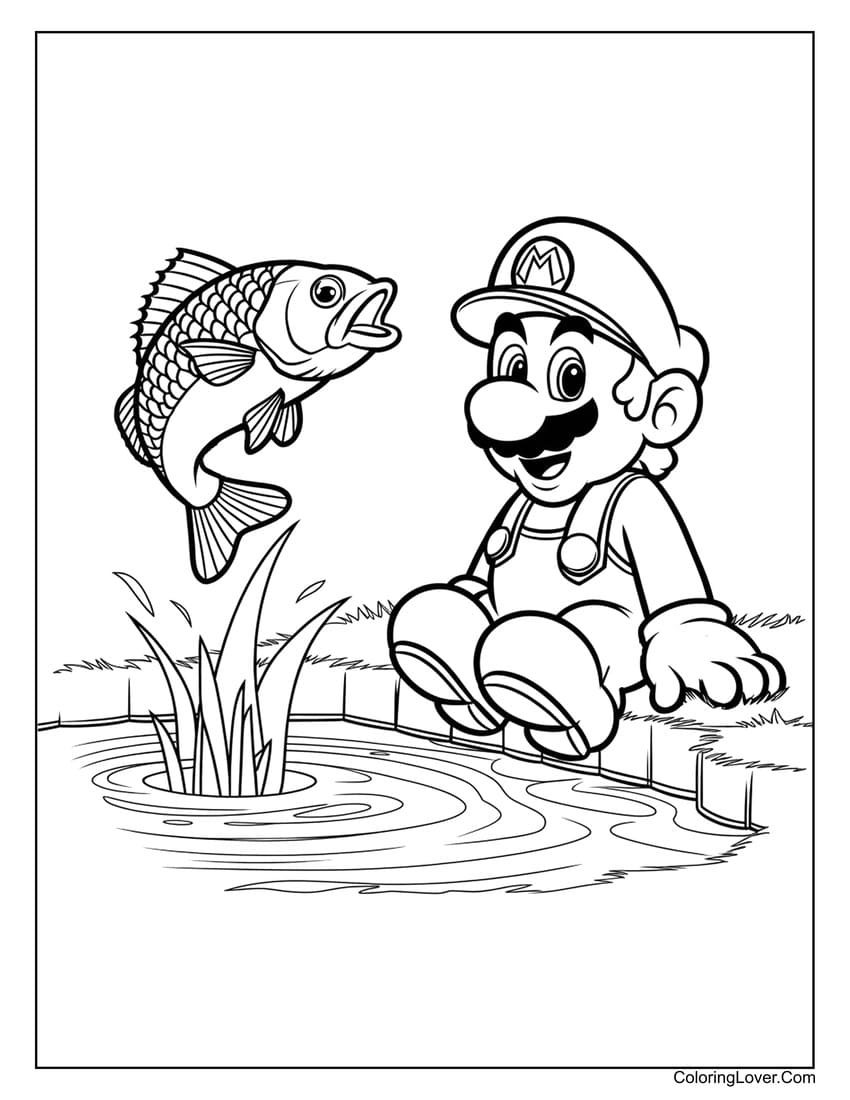 super mario coloring pages free printable