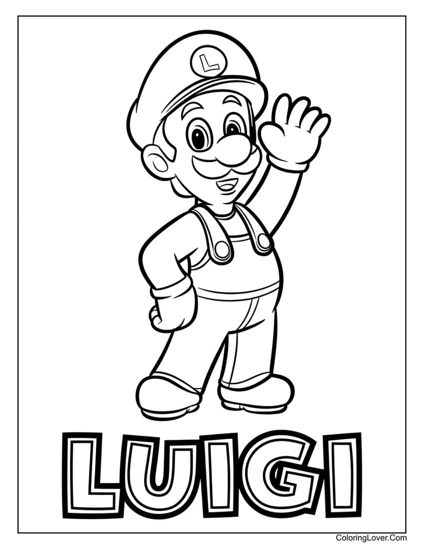 mario and luigi printable coloring pages
