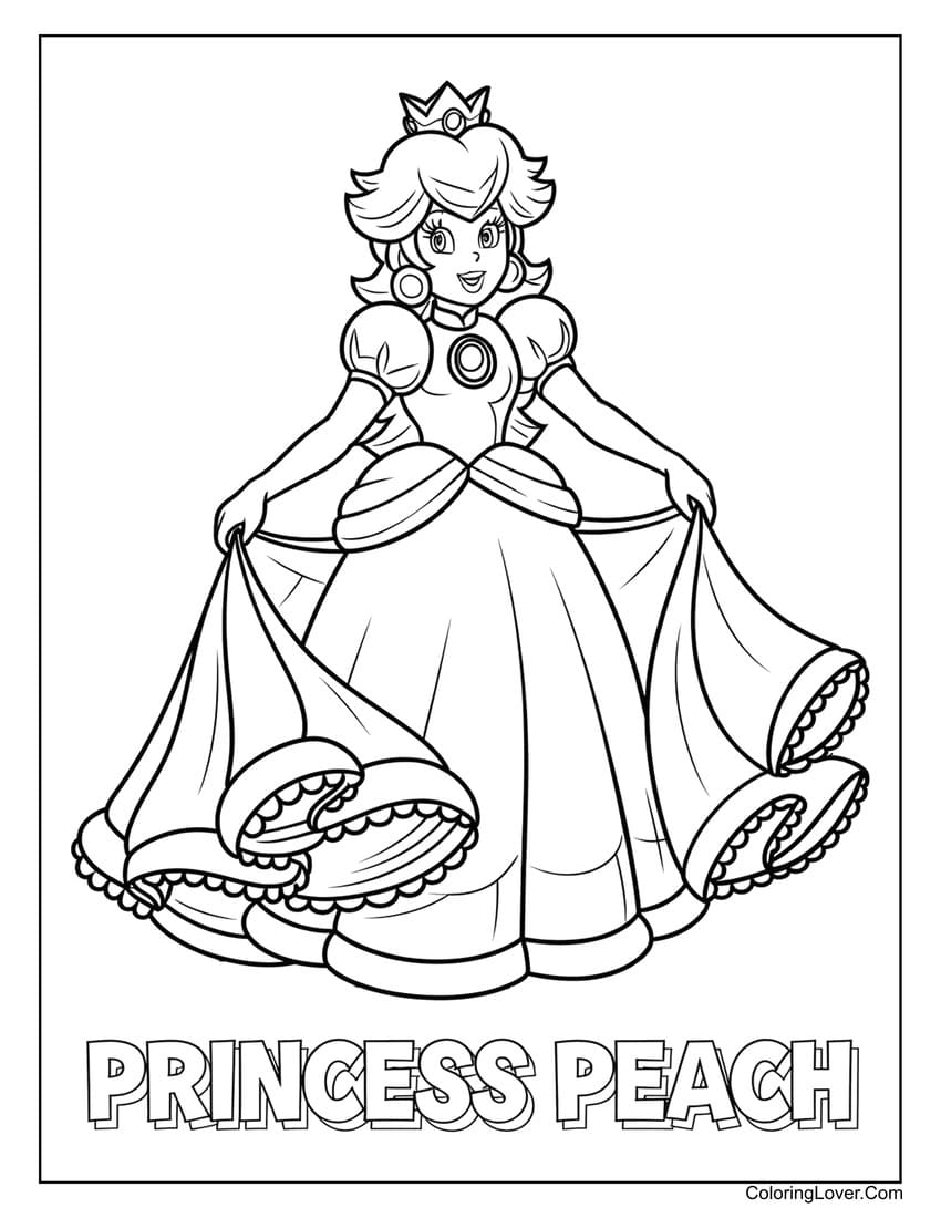 super mario all characters coloring pages