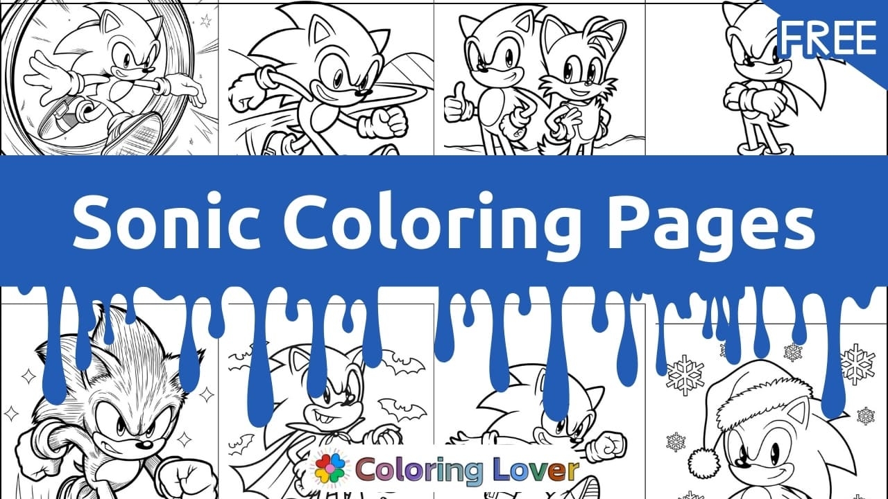 sonic coloring pages all characters