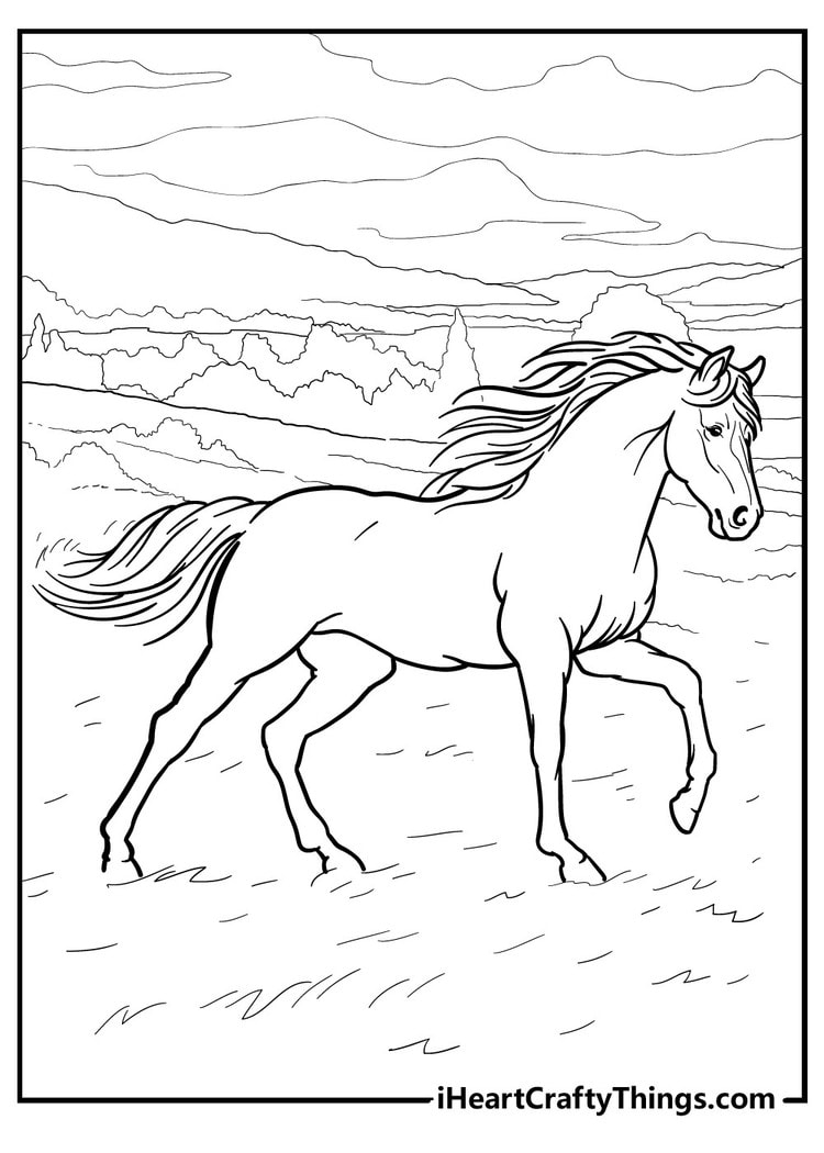 coloring pages of horses printable