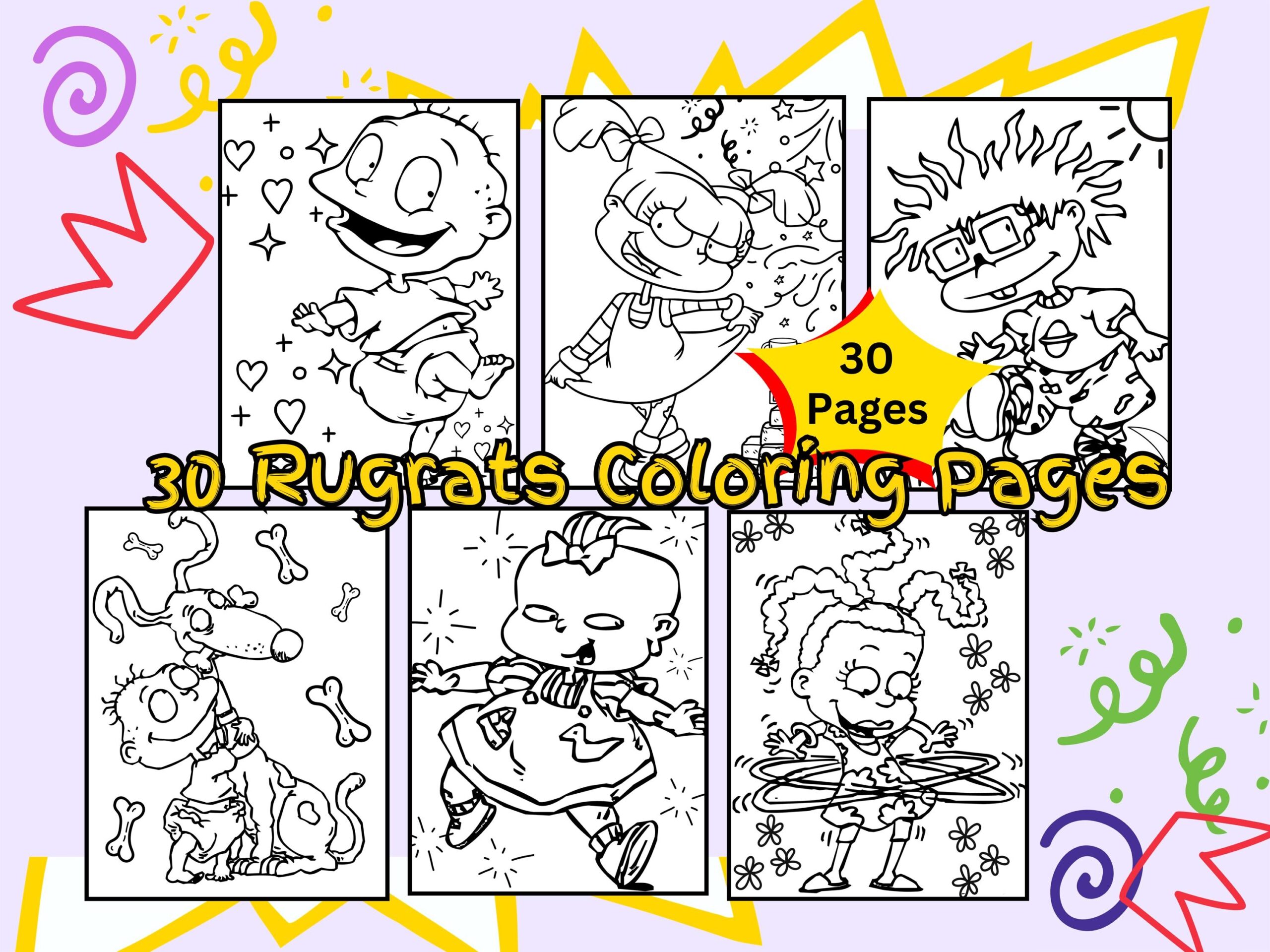 90s Retro Rugrats Coloring Pages Nostalgic Cartoon Crew PDF Download Etsy 90s Retro Rugrats Coloring Pages Nostalgic Cartoon Crew PDF Download Etsy