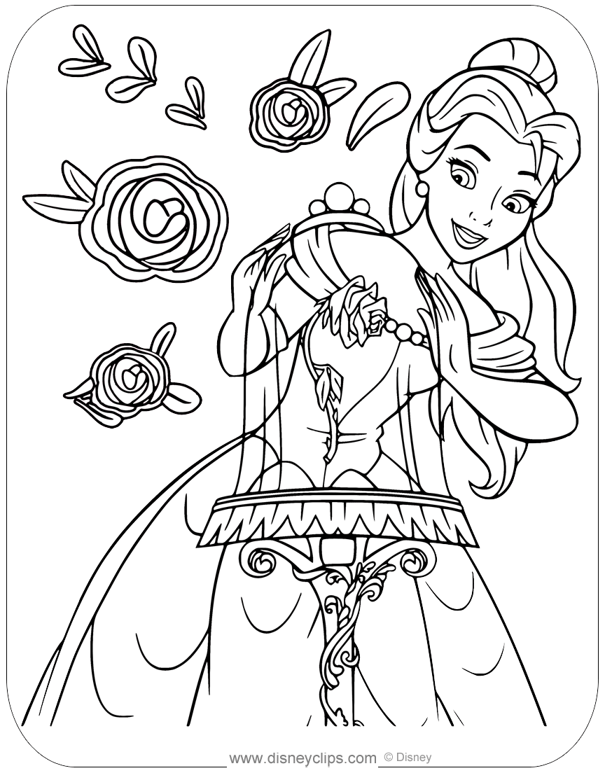 93 Printable Beauty And The Beast Coloring Pages Disneyclips 93 Printable Beauty And The Beast Coloring Pages Disneyclips