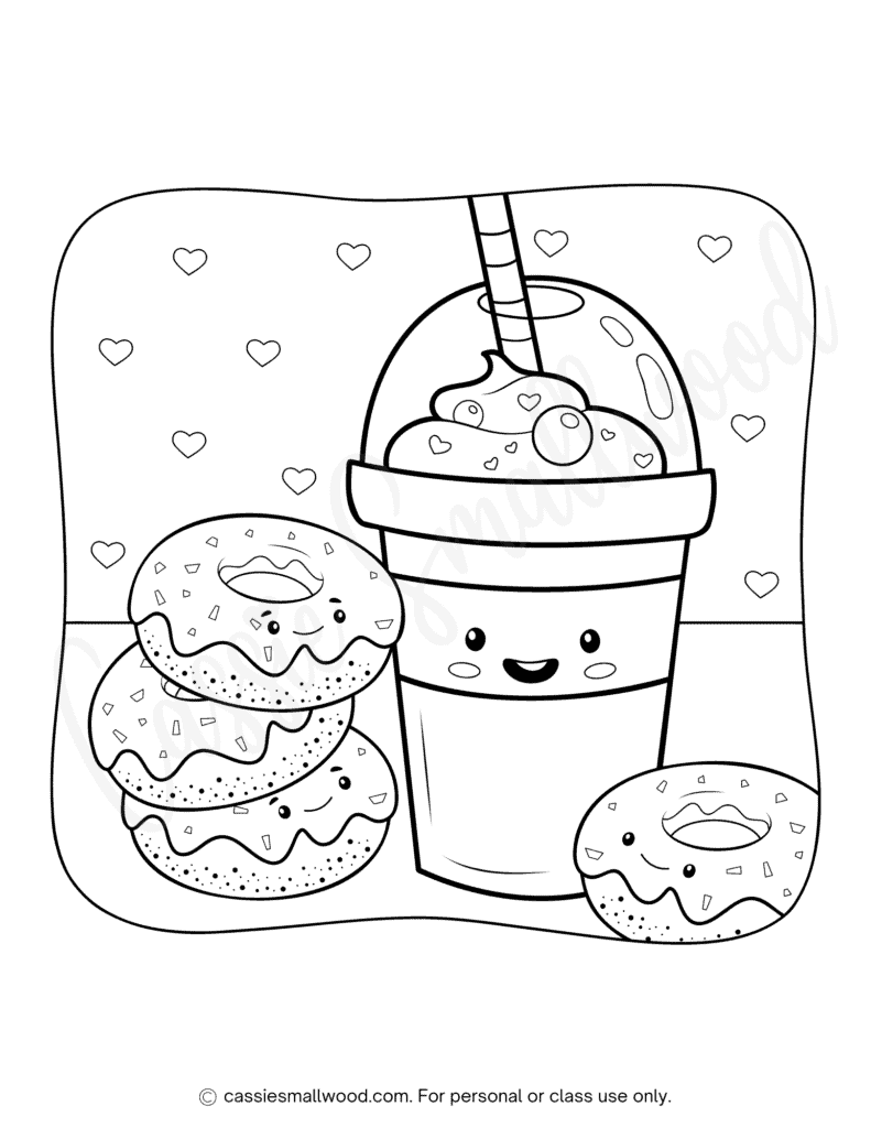 donut coloring page printable donut coloring page printable