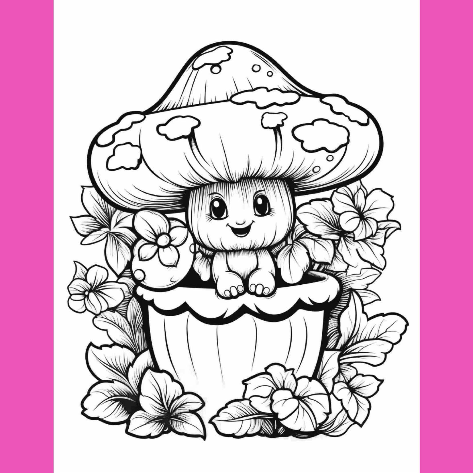 mushroom printable coloring pages